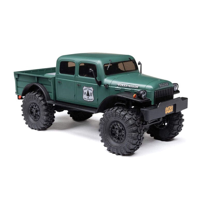 AXI00007T2	 1/24 SCX24 Dodge Power Wagon 4WD Rock Crawler Brushed RTR, Green AXI00005T (FOR Extra battery ORDER #DYNB0012)