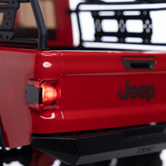 AXI03006BT2 1/10 SCX10 III Jeep JT Gladiator Rock Crawler with Portals RTR Red.  **FOR LONG RUN TIME & QUICK CHARGER ORDER part #SPMX-1031