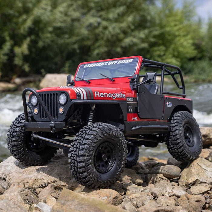 AXI03008V2T1 Axial 1/10 SCX10 III Jeep CJ-7 4X4 RTR Brushed Crawler - Red YOU WILL NEED  PART # SPMX-1047 AND SPMXC2090P  TO RUN THE TRUCK