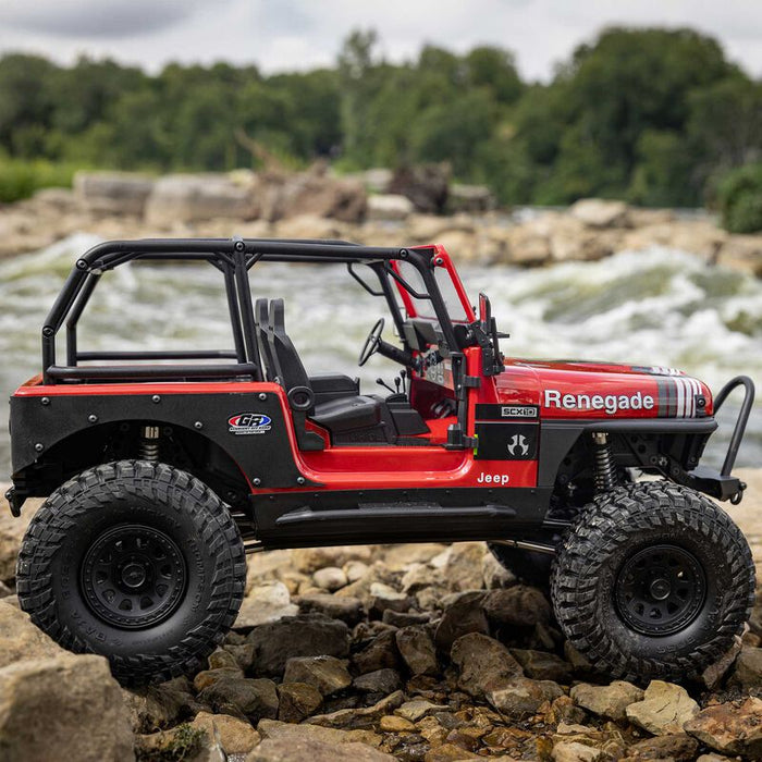 AXI03008V2T1 Axial 1/10 SCX10 III Jeep CJ-7 4X4 RTR Brushed Crawler - Red YOU WILL NEED  PART # SPMX-1047 AND SPMXC2090P  TO RUN THE TRUCK