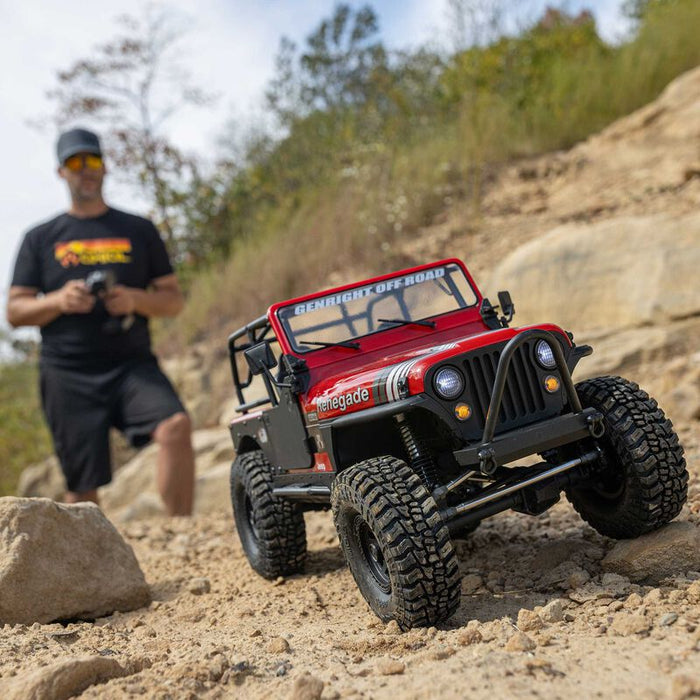 AXI03008V2T1 Axial 1/10 SCX10 III Jeep CJ-7 4X4 RTR Brushed Crawler - Red YOU WILL NEED  PART # SPMX-1047 AND SPMXC2090P  TO RUN THE TRUCK