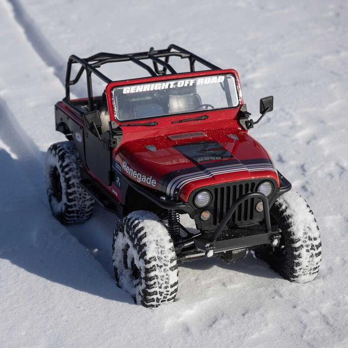 AXI03008V2T1 Axial 1/10 SCX10 III Jeep CJ-7 4X4 RTR Brushed Crawler - Red YOU WILL NEED  PART # SPMX-1047 AND SPMXC2090P  TO RUN THE TRUCK