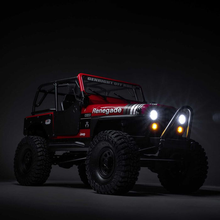 AXI03008V2T1 Axial 1/10 SCX10 III Jeep CJ-7 4X4 RTR Brushed Crawler - Red YOU WILL NEED  PART # SPMX-1047 AND SPMXC2090P  TO RUN THE TRUCK