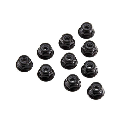 AXIC3150 4mm Serrated Nylon Lock Nut, Black (10)