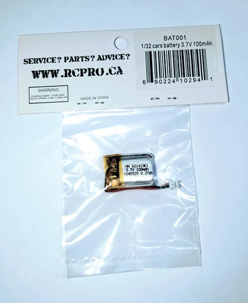 BAT001 1/32 car battery 3.7V 100mAh BAT001