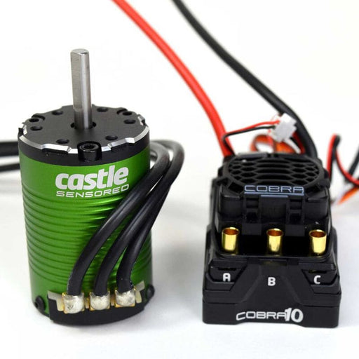 CSE010-0174-10 Cobra 10 Electronic Speed Control & 1410-3800KV Sensored Motor Combo, 5mm Shaft