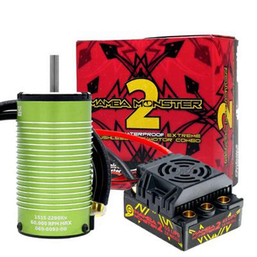 CSE010010805 MONSTER 2 1:8TH 25V ESC WATERPROOF W / 2200KV V2 MOTOR SENSORED V2 COMBO