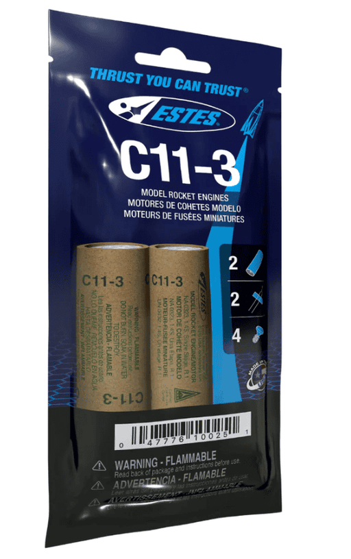 EST10025 Estes Rockets C11-3 (2 ea) - Bagged