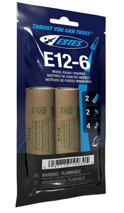 EST10030 Estes Rockets E12-6 (3 ea) - Bagged