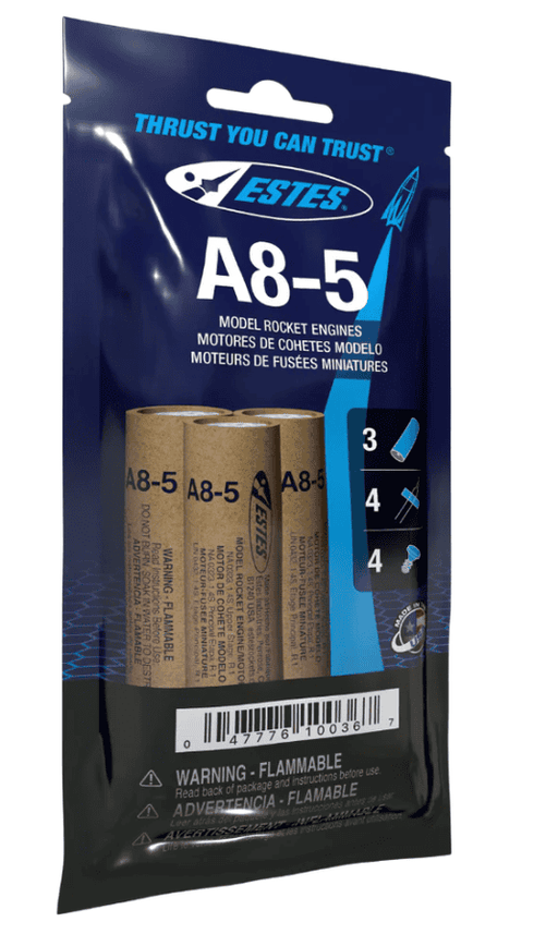 EST10036 Estes Rockets A8-5 (3 ea) - Bagged