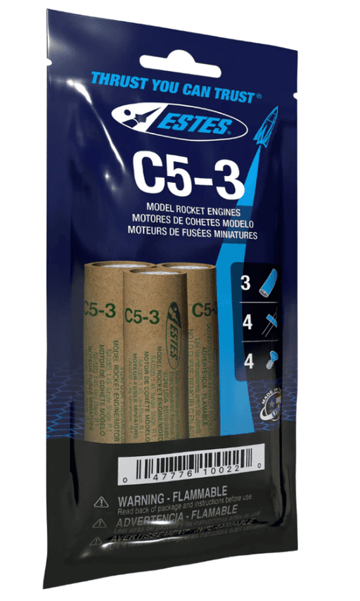 EST10022 Estes Rockets C5-3 Engines (3) - Bagged
