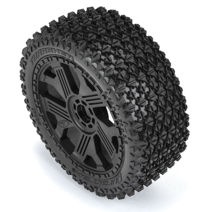 DTX564710 1/8 Thrasher F/R Buggy Tires MTD 17mm Black Ripper Wheel (2)