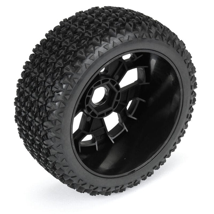DTX564710 1/8 Thrasher F/R Buggy Tires MTD 17mm Black Ripper Wheel (2)