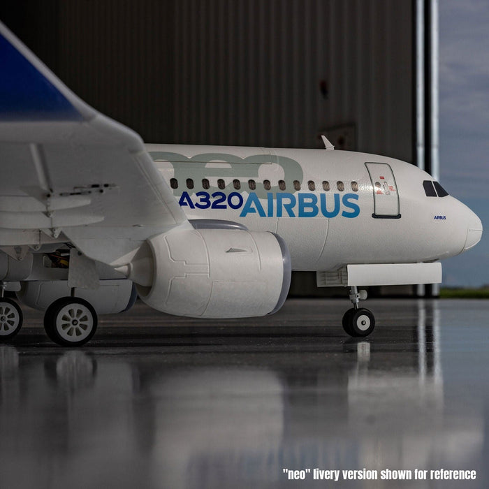 EFL-1495 Airbus A320neo Twin 64mm EDF BNF Basic with AS3X+ and SAFE Select, Base White