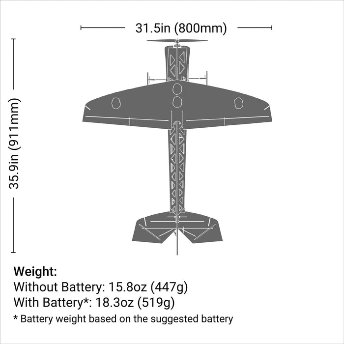EFL02975 4-Site 3D FF (Flat Foamy) 800mm PNP*
