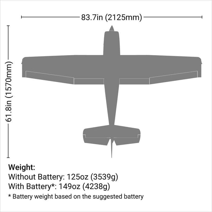 EFL12750 Carbon-Z Cessna 150T 2.1m BNF Basic
