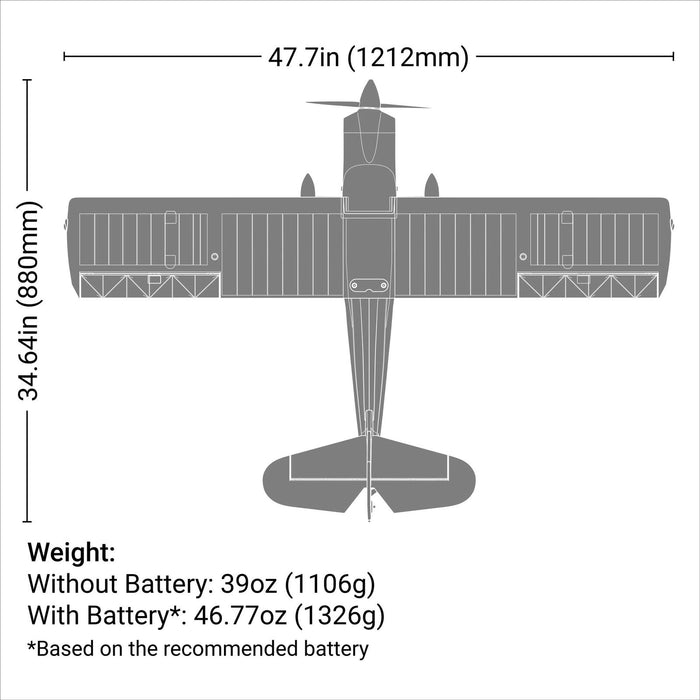 EFL20550 E-Flite Super Decathlon 1.2m BNF Basic with AS3X+ and SAFE
