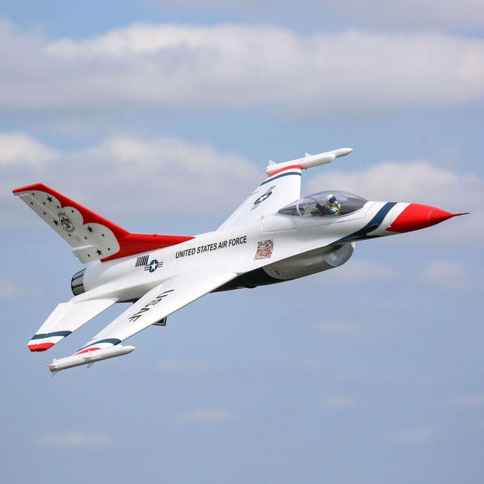 EFL178500  F-16 Thunderbirds 70mm EDF Jet BNF Basic with AS3X and SAFE Select***By ordering from the sale, it is final sale