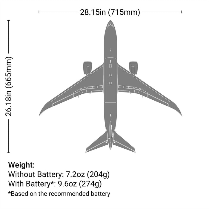 EFL78750 E-Flite Boeing 787-8 Dreamliner 0.7m Twin EDF 30mm BNF Basic