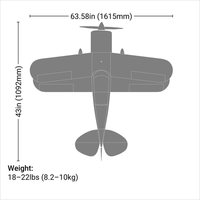 HAN2390 Pitts S-2B 50-60cc, 71.6"