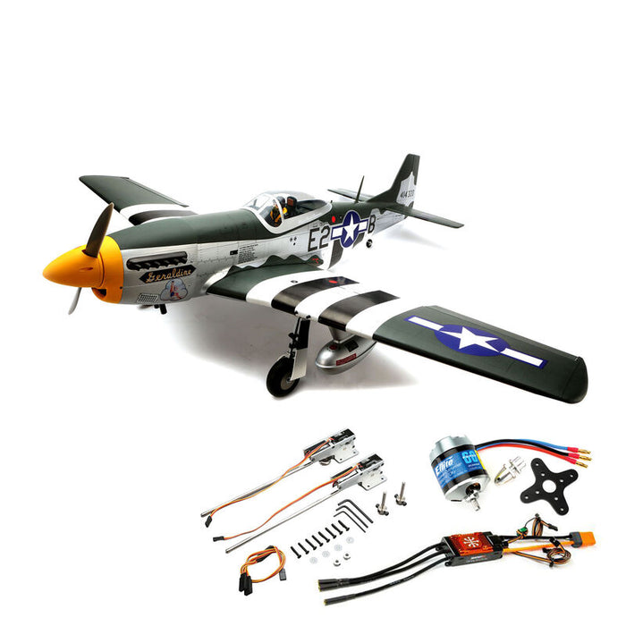 HAN2820BRME Hangar 9 P-51D Mustang 20cc ARF w/ BLX Motor, ESC, Retract Set