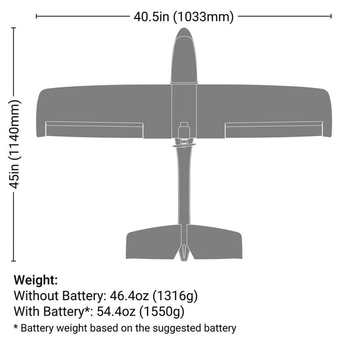 HBZ385002 HobbyZone AeroScout S 2 1.1m BNF Basic with SAFE