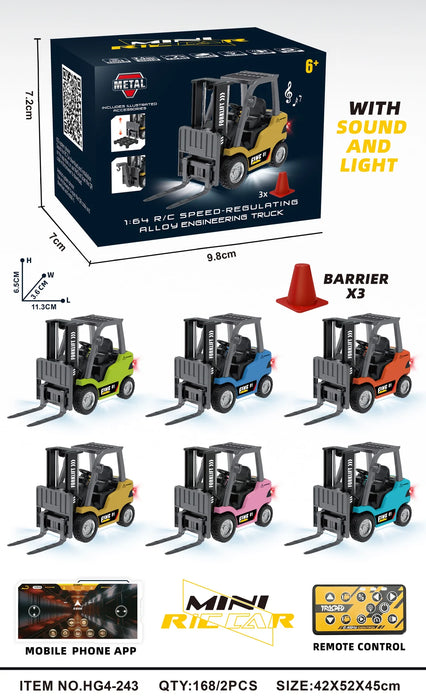 HG4-243-PINK 1:64 R/C Forklift With APP control HG4-243