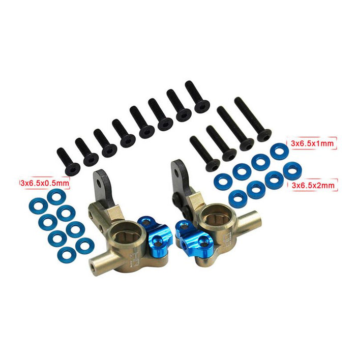 HRAAB721H3 Hot Racing 3mm Aluminum Adjustable KPI Steering Block Set, 1/10 Team Associated RC10B7/ RC10B7D
