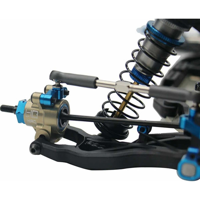 HRAAB722HRC Hot Racing Aluminum Rear High Roll Center Hub Set, 1/10 Team Associated RC10B7