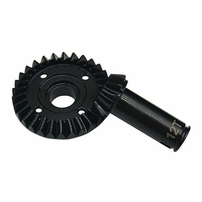 HRAGRM9302F Hot Racing Steel Front Helical 30T Ring Gear & 12T Pinion Gear Set, ARRMA GROM & Losi NASCAR Vehicles