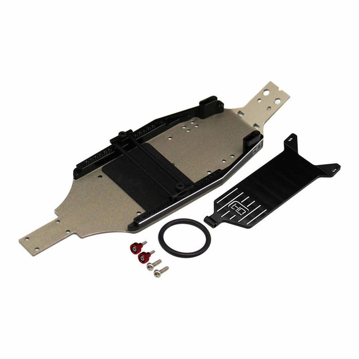 HRALMCB14HL01 Hot Racing Aluminum +5mm High Speed Chassis Kit, 1/24 Losi Micro-B
