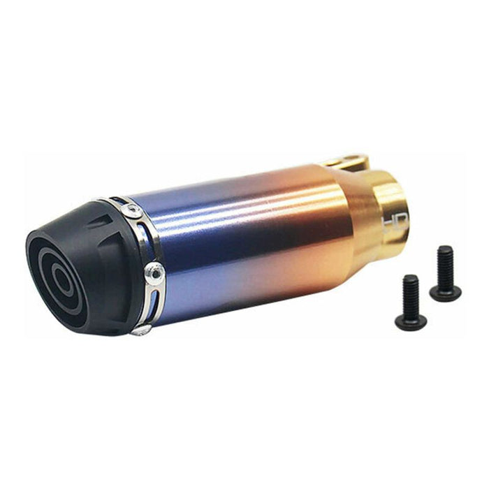 HRALPC300P14 Hot Racing 1/4 scale RCT Titanium Look Pipe PM-MX