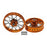 HRALPC524B04 24 Wire Black Spoke Gold Wheel Set, 1/4 Losi Promoto-MX