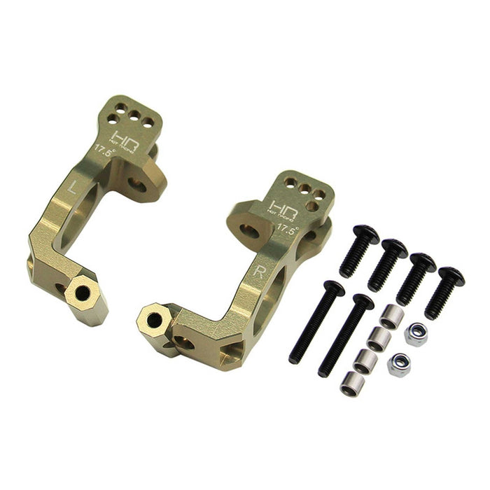 HRALSLN19H Front Aluminum 17.5 Degree Hub Carrier Set, 1/6 Losi Super Lasernut