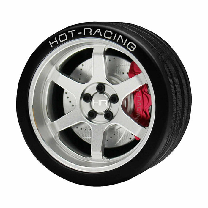 HRASW49TS08 Hot Racing Aluminum TE37 Steering Wheel, FlySky NB4 Transmitter, Silver