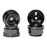 HRASXTF919W01 Hot Racing 1/24 Brass Weight Bias Wheels, Black Chrome, 1/24 Axial SCX24 (4)