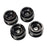 HRASXTF919W01 Hot Racing 1/24 Brass Weight Bias Wheels, Black Chrome, 1/24 Axial SCX24 (4)