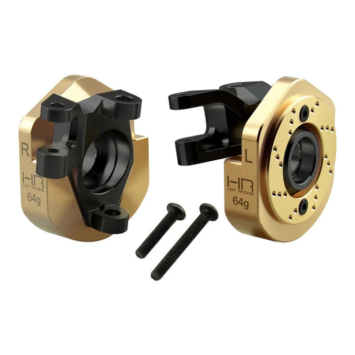 HRASXTT21XH Hot Racing Aluminum & Brass Steering Knuckle Set, 1/10 Axial SCX10 III
