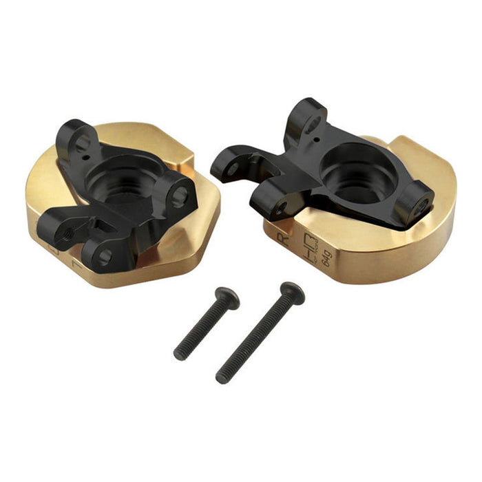 HRASXTT21XH Hot Racing Aluminum & Brass Steering Knuckle Set, 1/10 Axial SCX10 III
