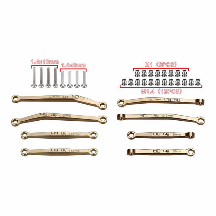 HRASXTY133H Hot Racing Brass No-Flex Link Set, 1/30 Axial SCX30