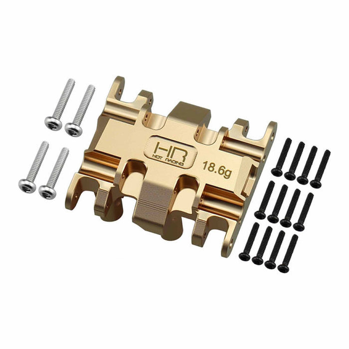 HRASXTY38LH Hot Racing Brass Center Gear Box Mount, 1/30 Axial SCX30