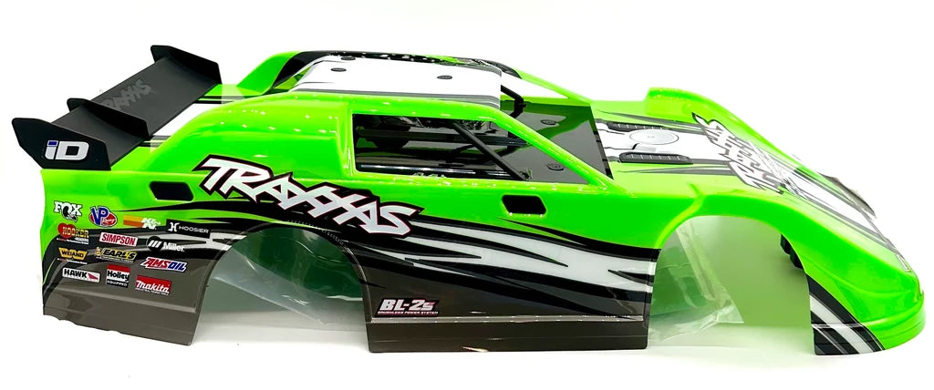 TRA10423-GRN Traxxas Body, Slash Late Model, green (painted, decals applied)