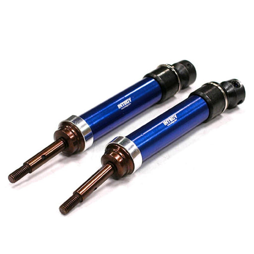 INTT8564B XHD Steel Rear Universal Driveshafts, Blue: Traxxas Slash, Stampede (4x4)