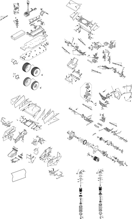 LOS-1387T2 1/10 22S Sprint 2WD RTR, Green ** Needed to Complete #SPMX-1032