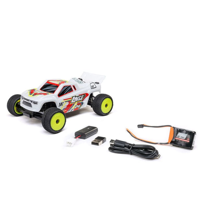 LOS-1392T1 1/28 Micro-T 2S 2WD RTR Stadium Truck (Battery & Charger Included), White