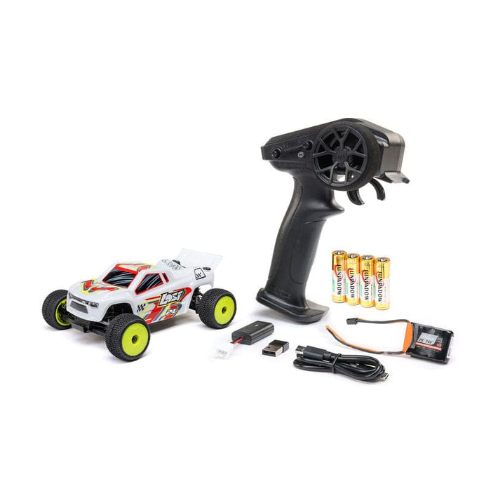 LOS-1392T1 1/28 Micro-T 2S 2WD RTR Stadium Truck (Battery & Charger Included), White