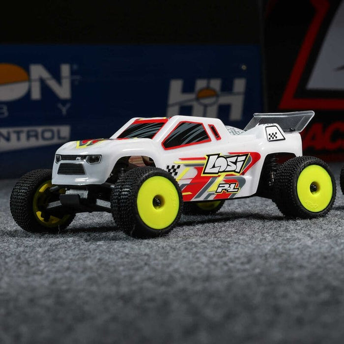LOS-1392T1 1/28 Micro-T 2S 2WD RTR Stadium Truck (Battery & Charger Included), White