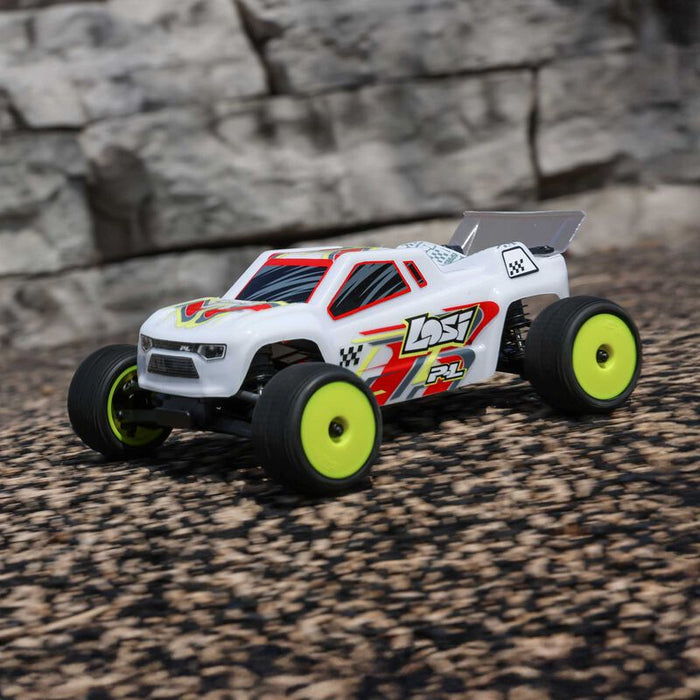 LOS-1392T1 1/28 Micro-T 2S 2WD RTR Stadium Truck (Battery & Charger Included), White