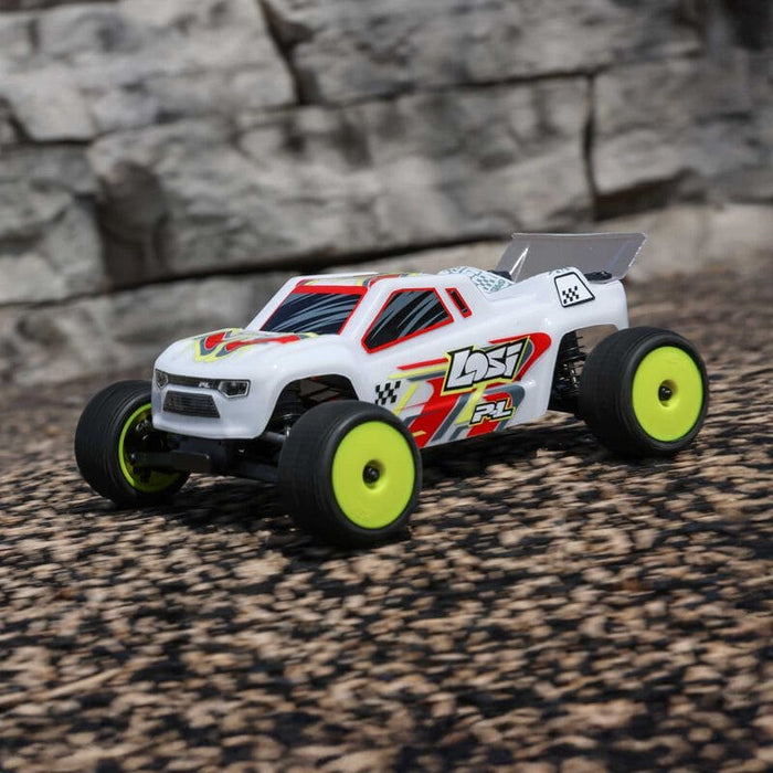 LOS-1392T1 1/28 Micro-T 2S 2WD RTR Stadium Truck (Battery & Charger Included), White