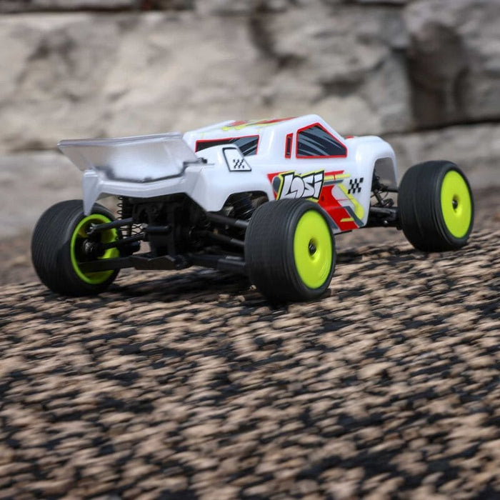 LOS-1392T1 1/28 Micro-T 2S 2WD RTR Stadium Truck (Battery & Charger Included), White